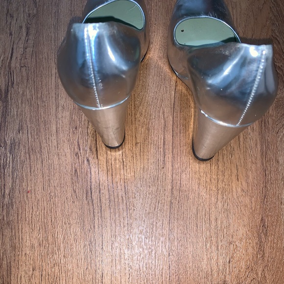 PRADA wedges ( shiny platinum wedge ) - Picture 2 of 5
